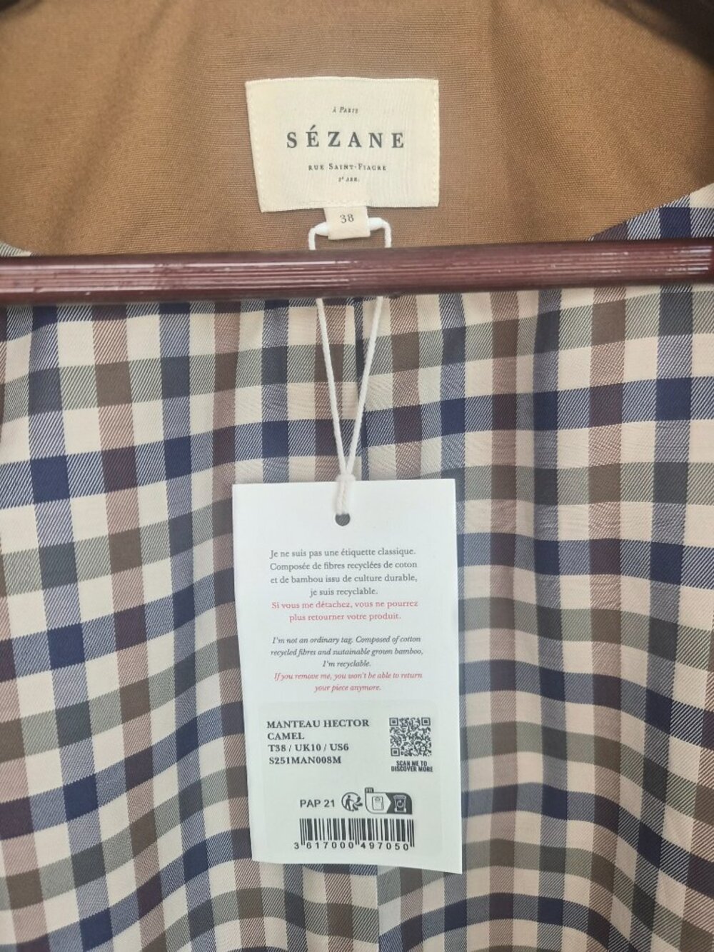 *NWT* [Sezane] Hector Jacket, Size 38/M - Picture 6 of 14